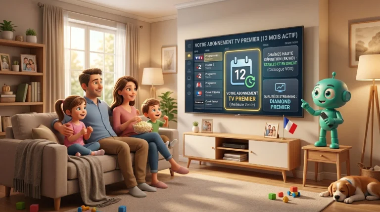 Abonnement IPTV 12 Mois Premium | 1 An de 4K Sans Coupure
